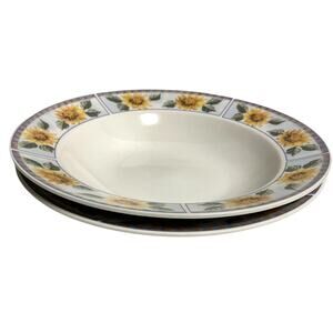 Gibson 9" Bowl Sunflowers Soup Cereal Discontinued Rare Vintage GID368